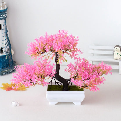 Artificial Bonsai Tree Set for Indoor Home Decor