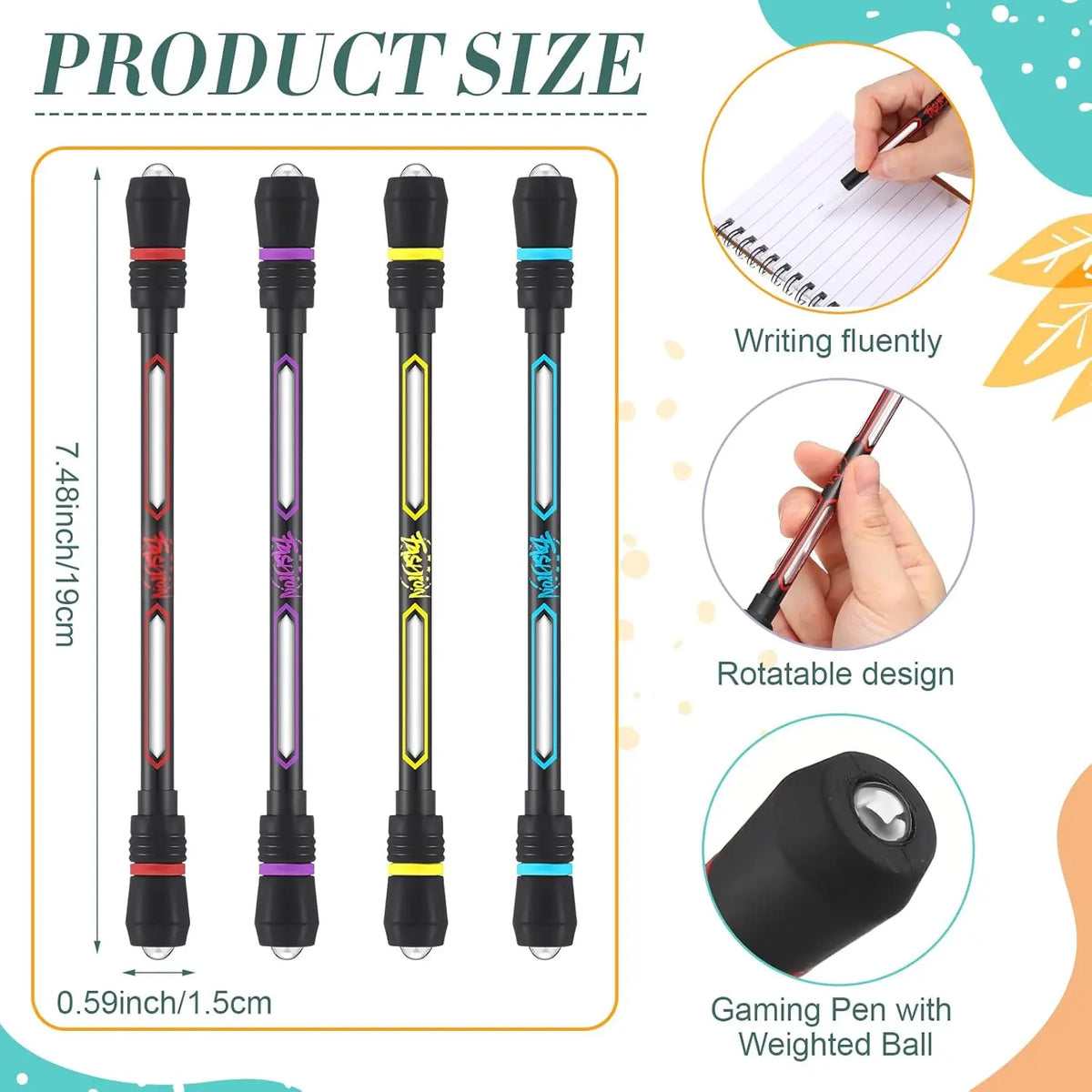 Spinning Pen – Rotating Fidget Pen for Finger Tricks