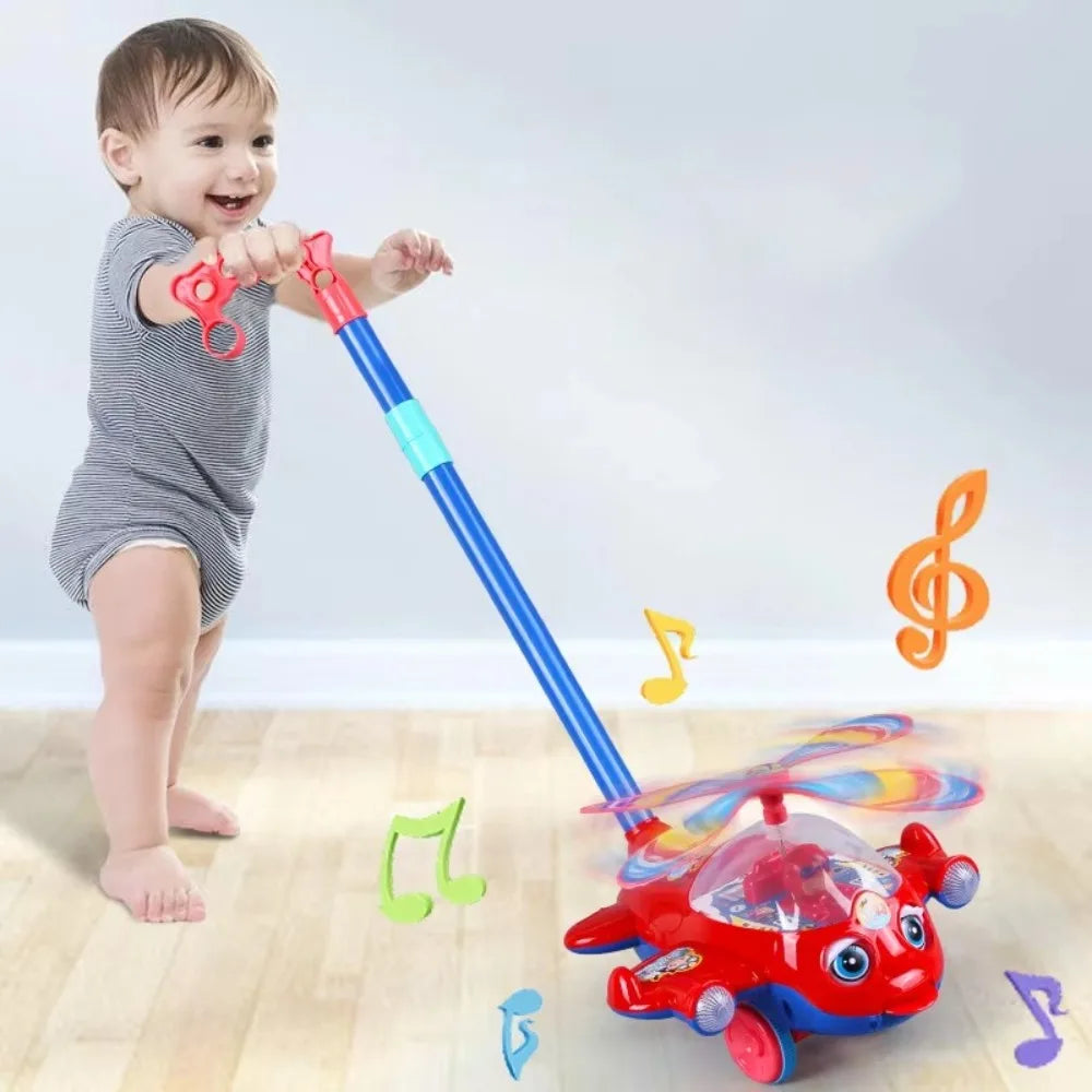 Interactive Baby Push Toy with Bell – Airplane Walker Toy