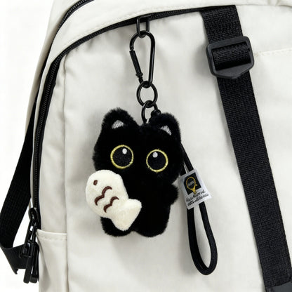 Black Cat Plush Keychain