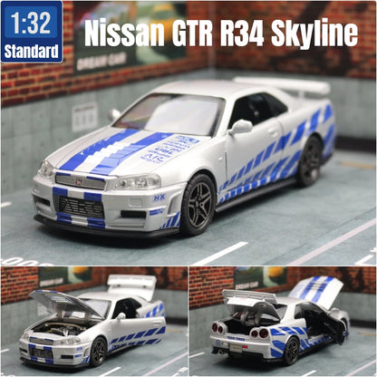 Diecast Toy Car – 1:32 Scale Metal Pull Back Model Vehicle
