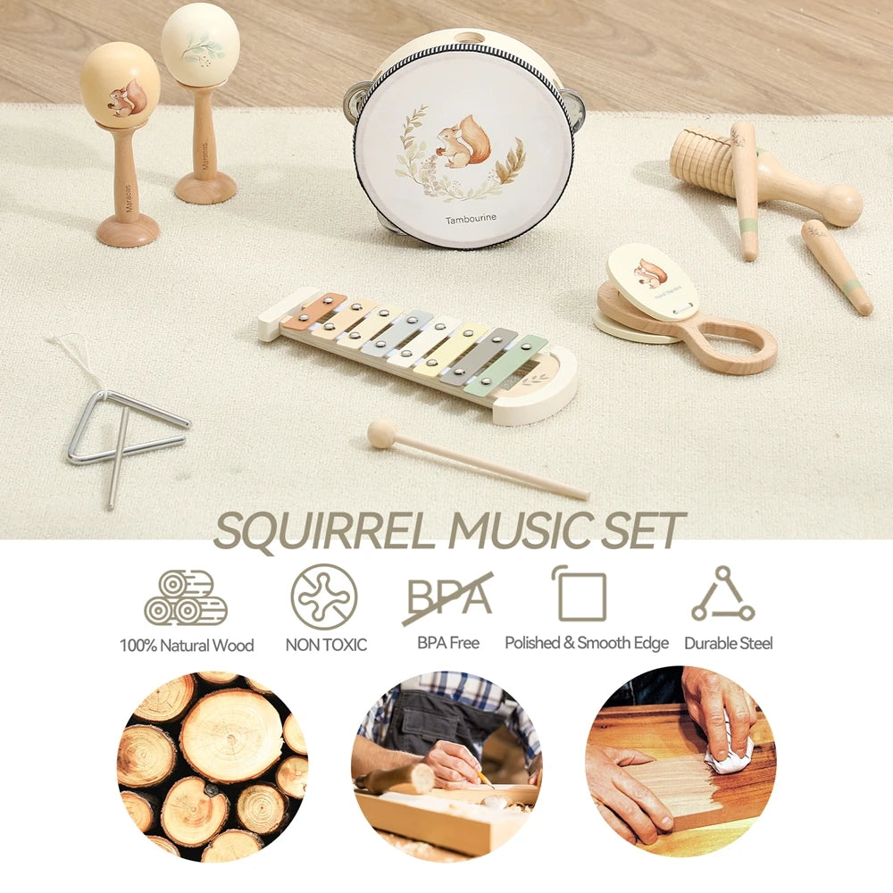 Wooden Baby Xylophone Toy – Montessori Musical Instrument for Kids