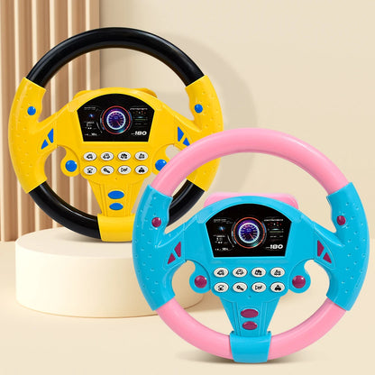 Baby Steering Wheel Toy with Lights and Sounds for Pretend Driving