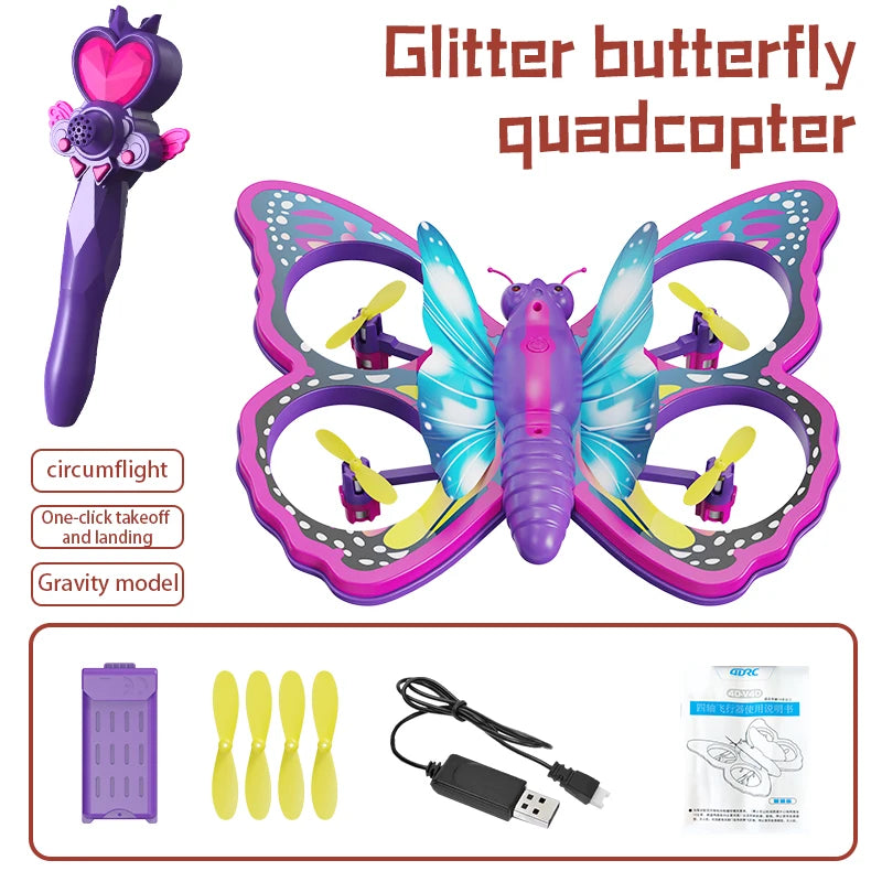 Glitter Butterfly Remote Control Drone with Gravity Sensing