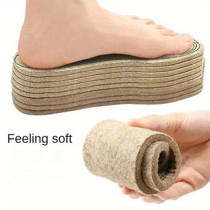 Wool Felt Insoles For Shoes Men Women Warm Shock-absorbing Insoles Shoes Pad Inlegzolen Heren Plantillas Adhesivas Para Zapatos