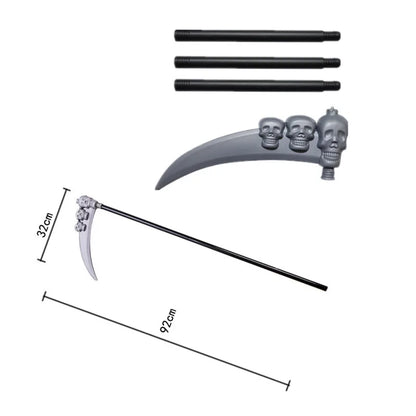 Grim Reaper Halloween Costume Kids Set with Mask & Gloves