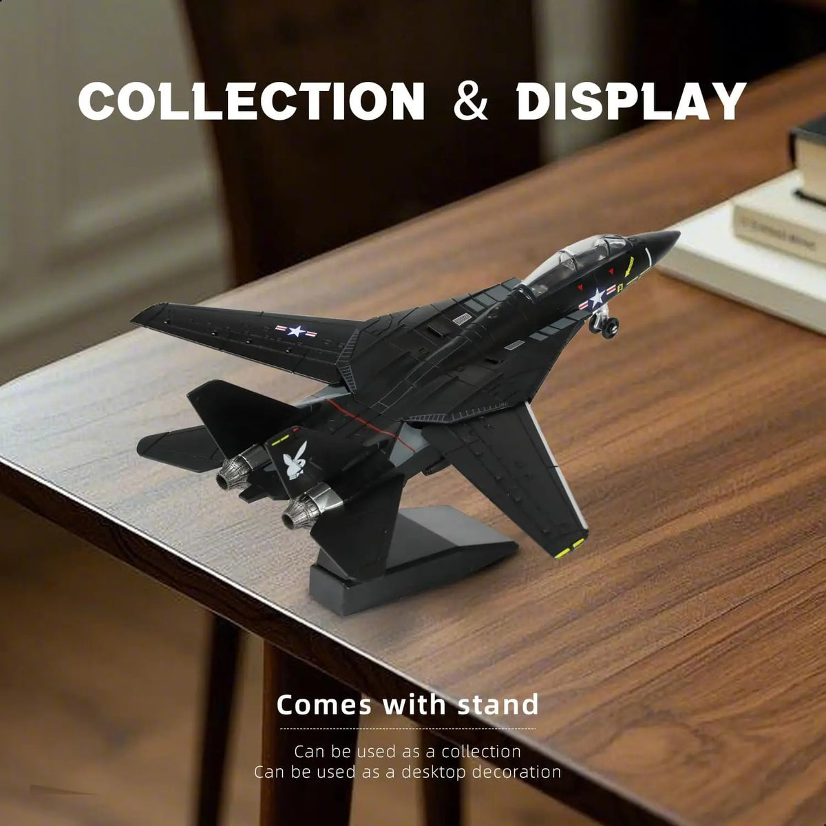1:72 Scale Fighter Jet Model Kit with Display Stand