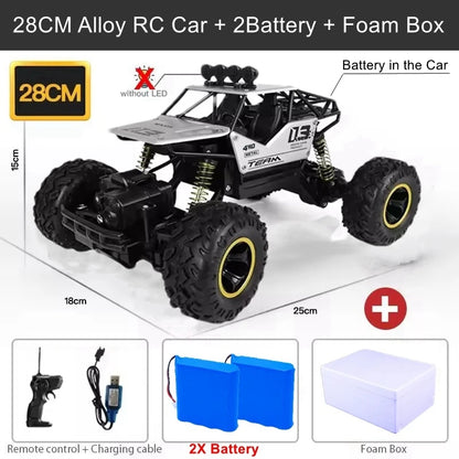 4WD RC Off-Road Climbing Truck with Suspension and LED Lights