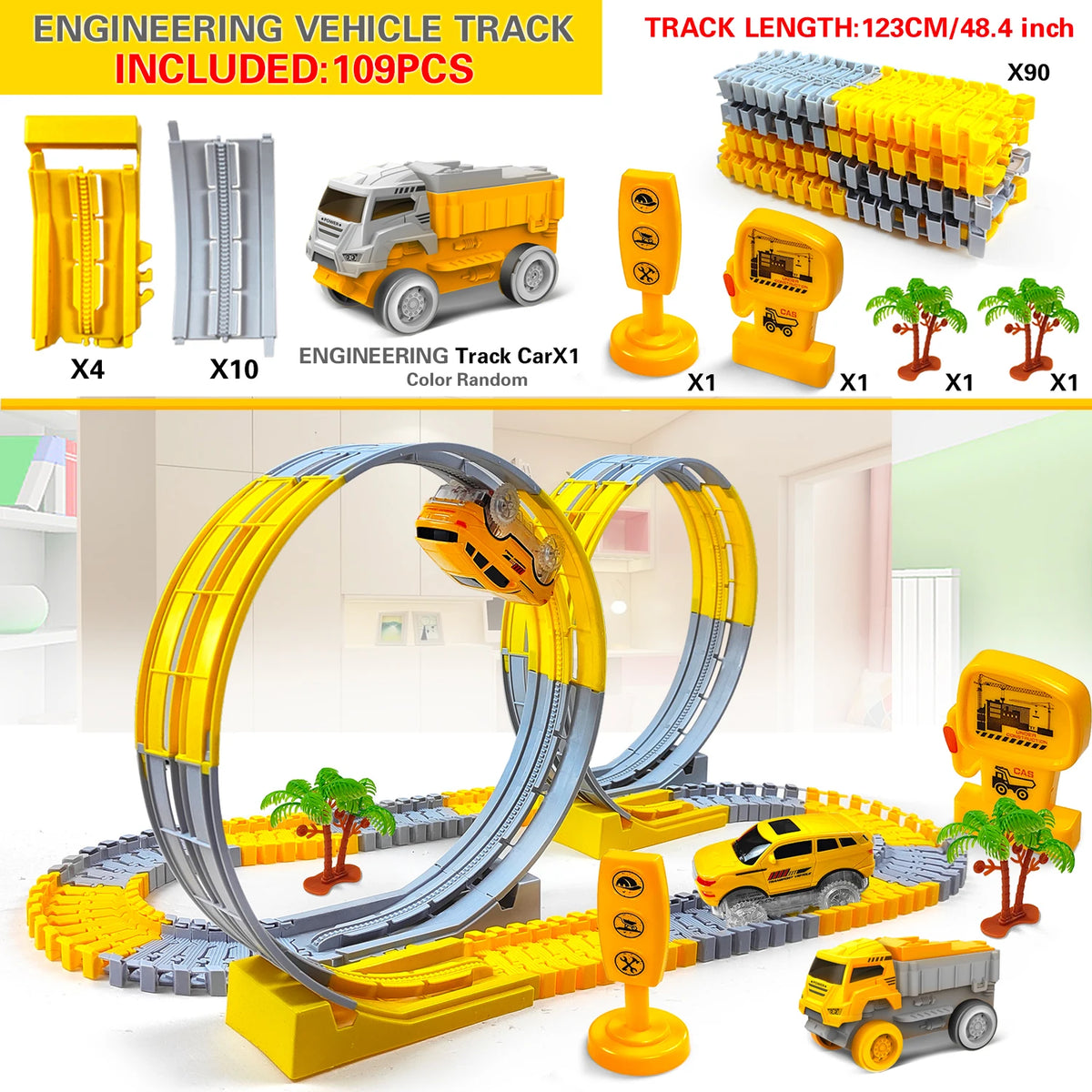 Children’s Flexible Track Toy Car Set for Creative Play