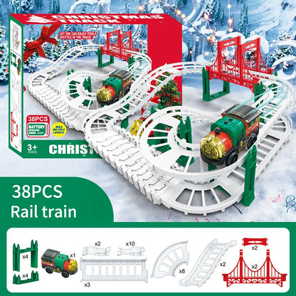 Christmas Track Train Toy – Plastic Track Toy for Kids