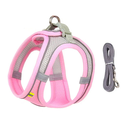 Puppy Harness Set Dog Accessories Adjustable Pet Vest Dogs French Bulldog Chihuahua Small Dog Collar Supplies Products Home