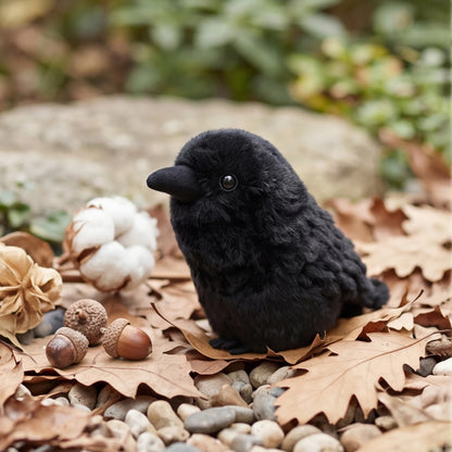 Black Crow Plush Toy – Soft Gothic Bird Stuffed Animal