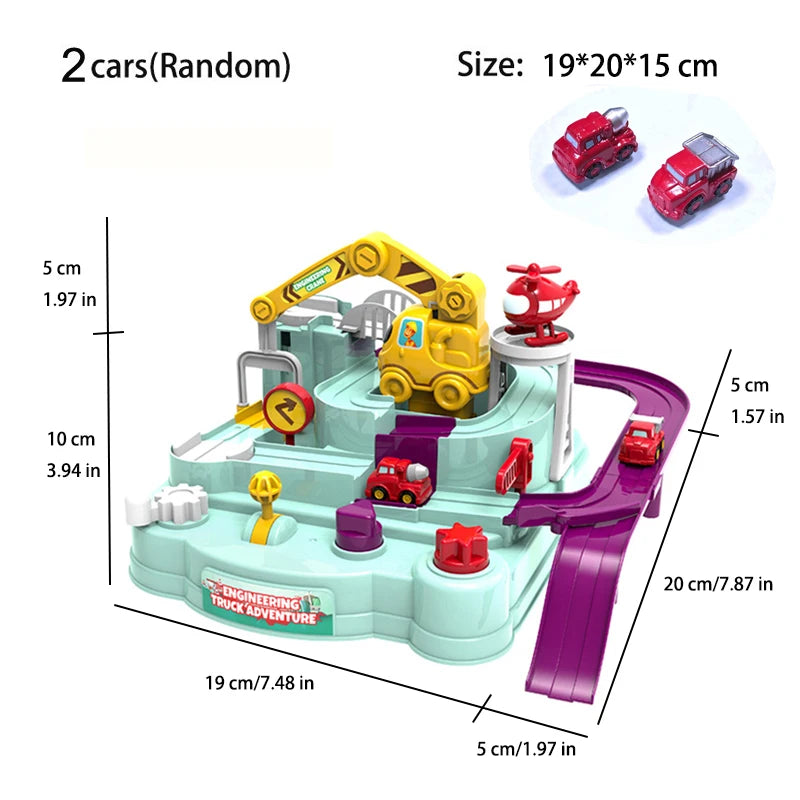 Racing Track Car Toy Set – Educational Rail Adventure Game