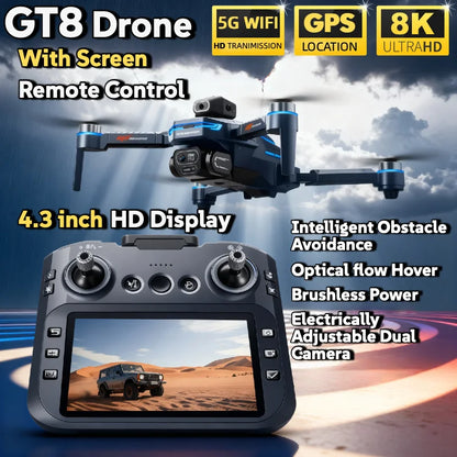 4K GPS Camera Drone – Foldable FPV Quadcopter with Brushless Motors