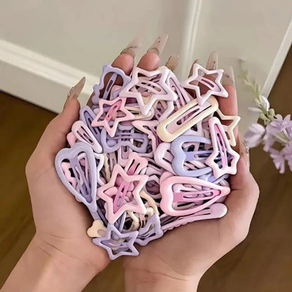 Girls Hair Clips – Pink Heart & Bow Barrettes, 10/20/30pcs