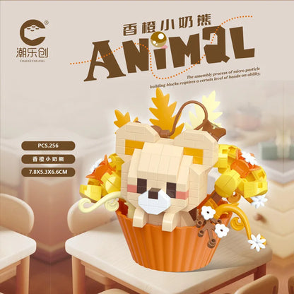 Dessert Animal Building Blocks – Cute Panda & Puppy Decor