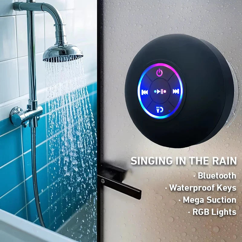 Portable Bluetooth Speaker – Wireless LED Light IPX4 Waterproof Speaker