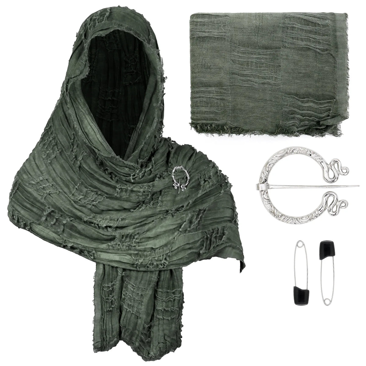 Medieval Hooded Cloak Vintage Cape – Renaissance Cosplay Costume