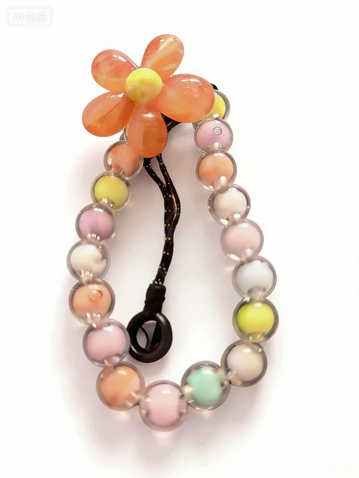 Phone Wrist Lanyard, Colorful Beaded Mobile Phone Strap