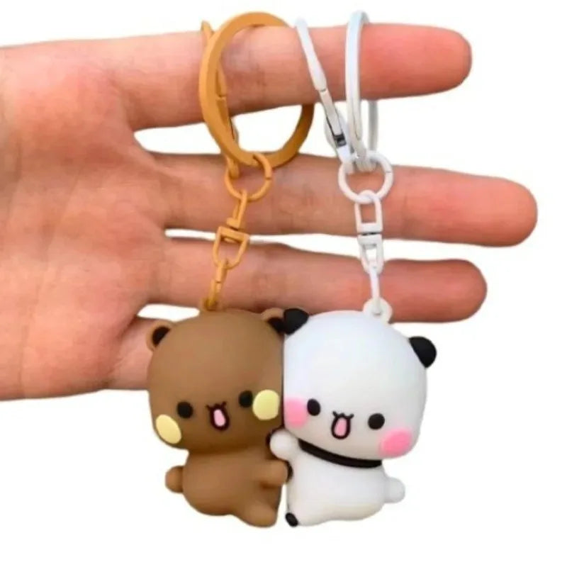 Cute Panda Magnetic Keychain – Backpack Pendant