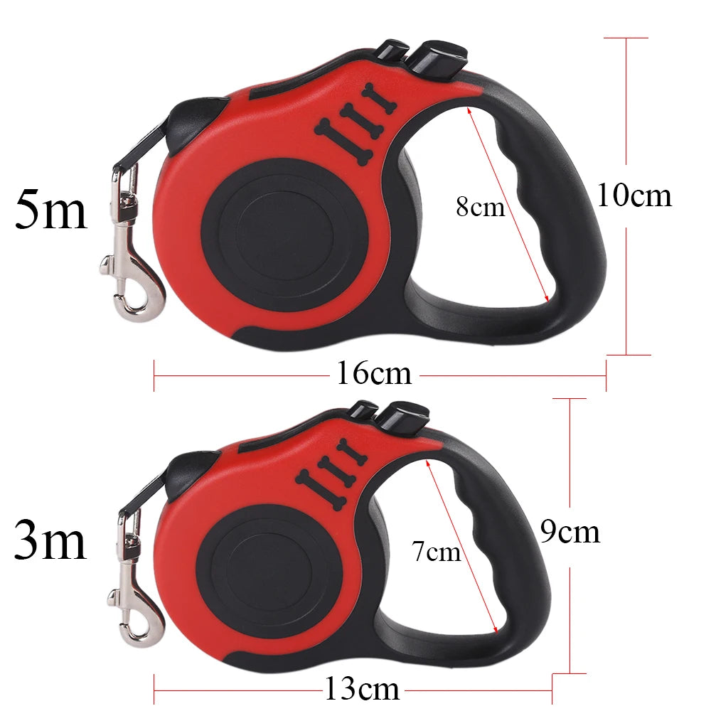 Retractable Dog Leash for Small Dogs, 3m or 5m Nylon Lead