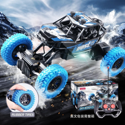 Remote Control Off-Road Car with Flashing Lights and Rubber Wheels