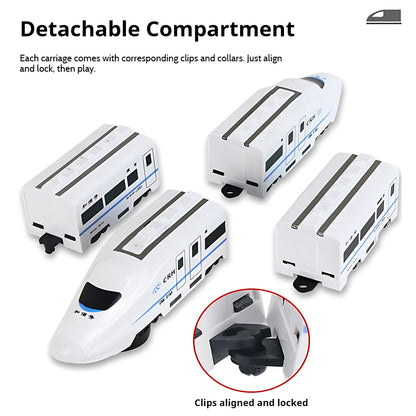 Electric Train Toy with Lights and Sounds – DIY Railway Set