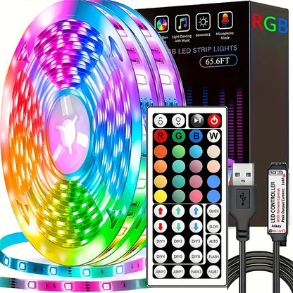 RGB LED Strip Lights – 5V Remote Control Room & TV Backlight