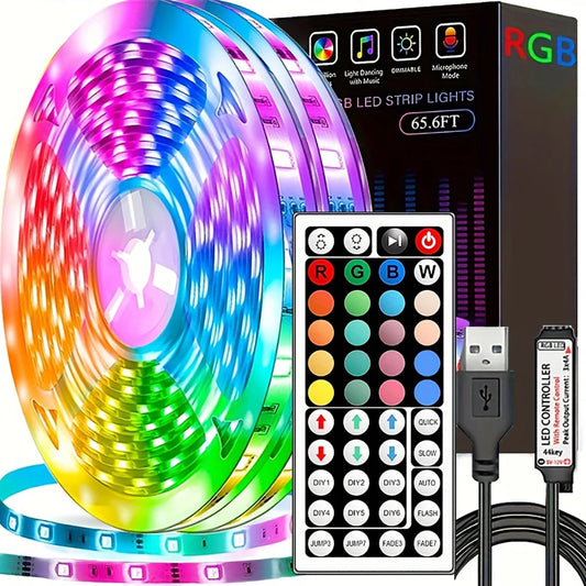 RGB LED Strip Lights – 5V Remote Control Room & TV Backlight