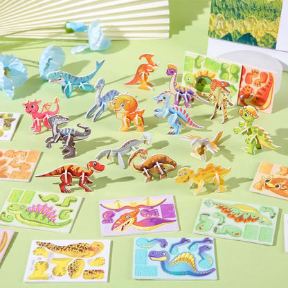 30-Piece 3D Puzzles for Kids with Animal and Vehicle Themes