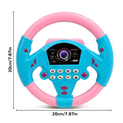Baby Steering Wheel Toy with Lights and Sounds for Pretend Driving