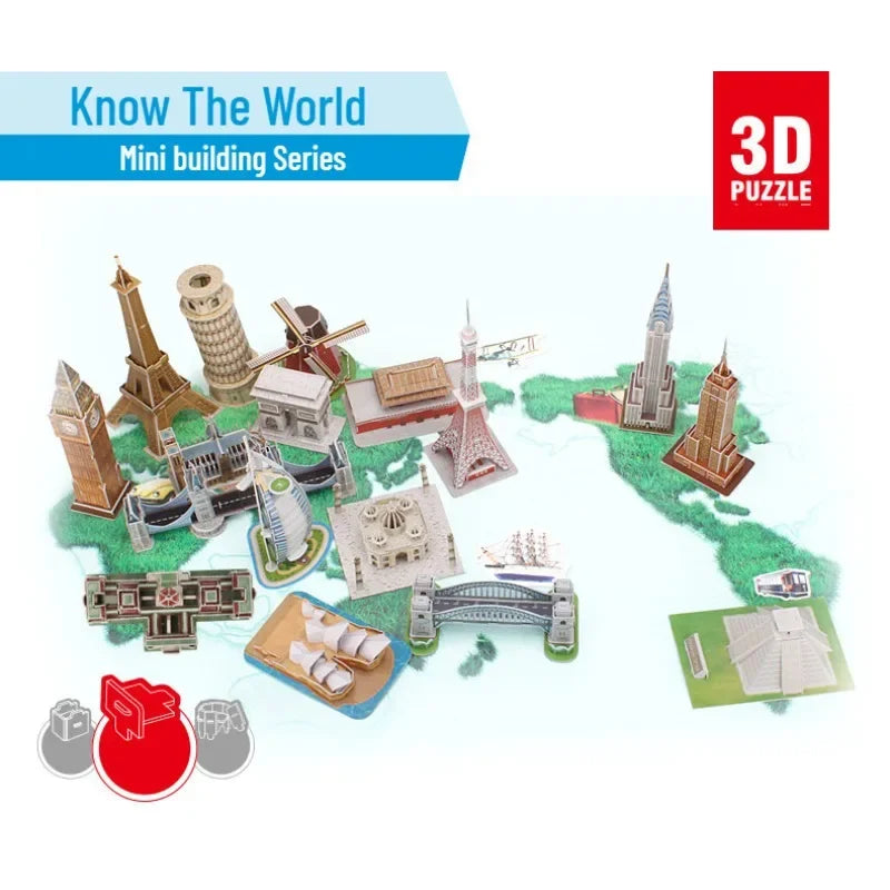 3D Architecture Puzzle – Famous Building Model Puzzle for Kids