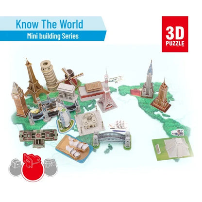 3D Architecture Puzzle – Famous Building Model Puzzle for Kids
