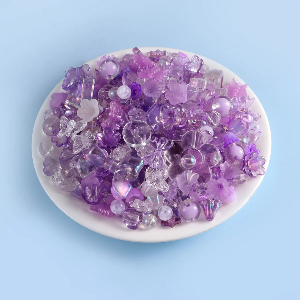 1bag Mixing Style Candy Color Acrylic Beads For DIY Handmade Bracelet Jewelry Making Phone Chain Accessories