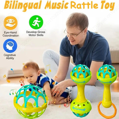 Baby Rattle Toy Sensory Grasping Spinning Educational Toy