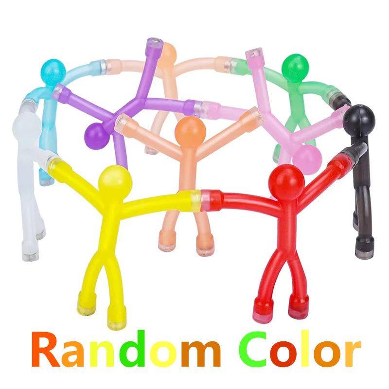 Human Shaped Fridge Magnets – 10-Piece Colorful Mini Man Set