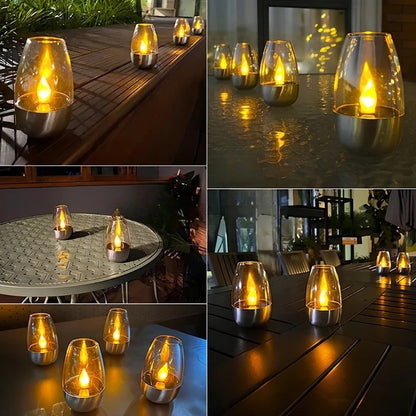 Solar Flameless Candle Light for Outdoor Garden and Party Decor
