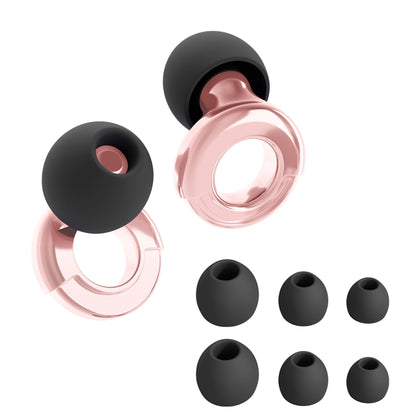 Quiet Ear Plugs for Noise Reduction – Super Soft, Reusable Hearing Protection for Sleep,Swim, Work 8 Ear Tips in XS/S/M/L