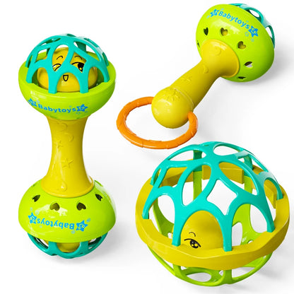 Baby Rattle Toy Sensory Grasping Spinning Educational Toy