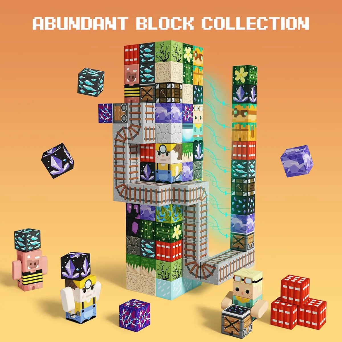 Magnetic Building Blocks Cube Set for Creative STEM Play