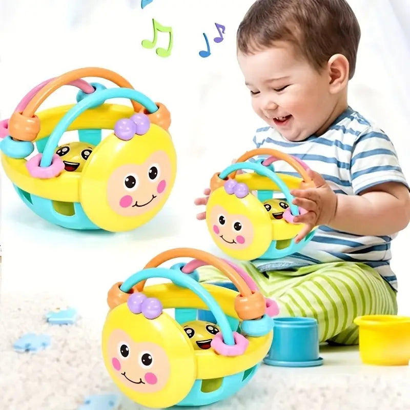 Baby Sensory Ball – Soft Grasping Rattle Toy for Infants