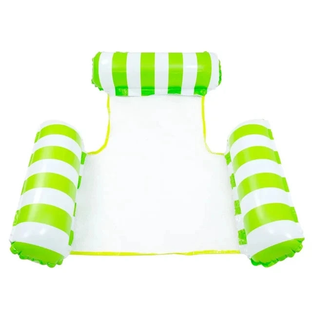 Summer Swim Inflatable Floating Water Mattresses Hammock Stripe Lounge Chairs Pool Water Sports Toys Floating Mat Pool Toys Kids