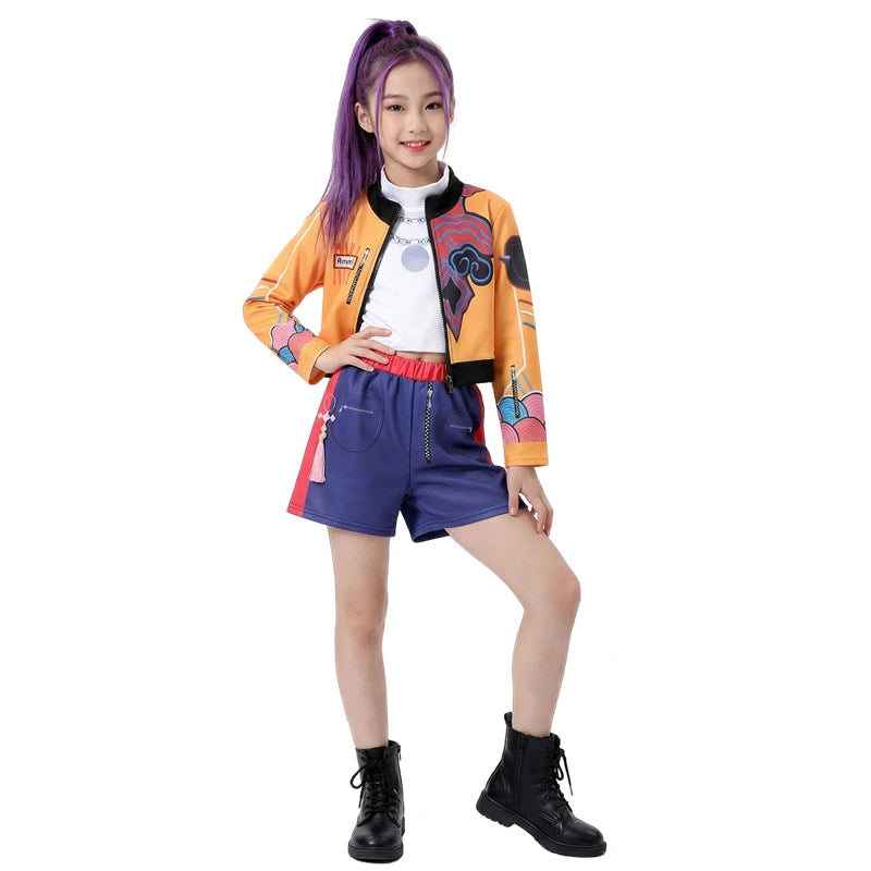 Anime Girl Cosplay Costume Top Vest Pants Set – Party Outfit