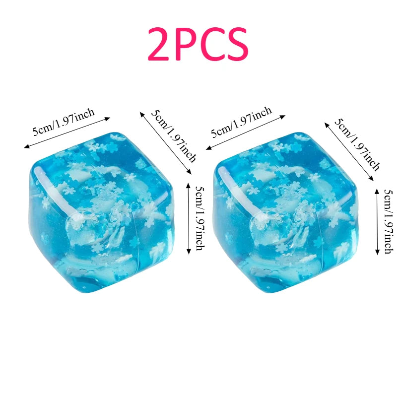 Snowflake Ice Cube Squishy Toy – Slow-Rising Fidget