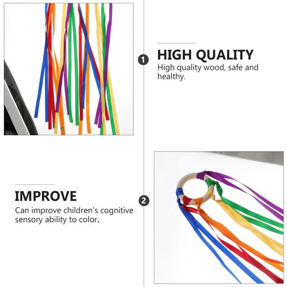 Rainbow Ribbon Hand Kite
