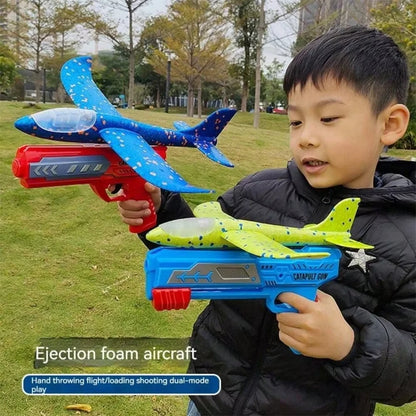 Kids' Foam Glider Planes with Catapult Launcher for Outdoor Play