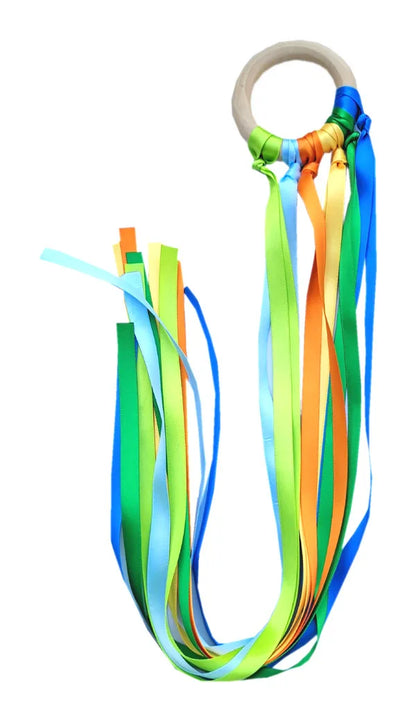 Rainbow Ribbon Hand Kite