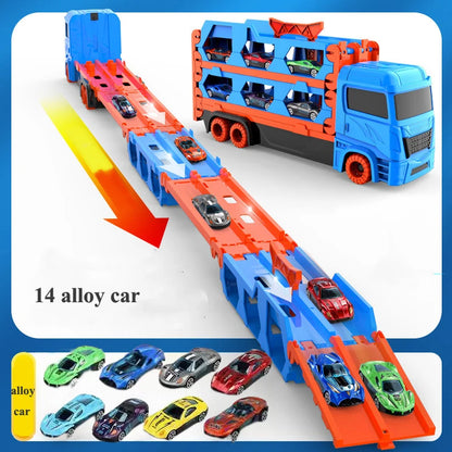 Toy Car Transporter Truck – Folding Racing & Storage Vehicle for Kids