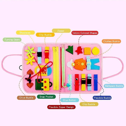 Montessori Busy Board – Felt Quiet Book for Toddlers