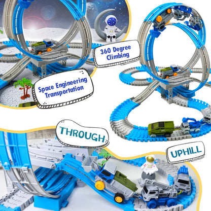 Flexible Race Track Toy Car with Magic Climbing Action